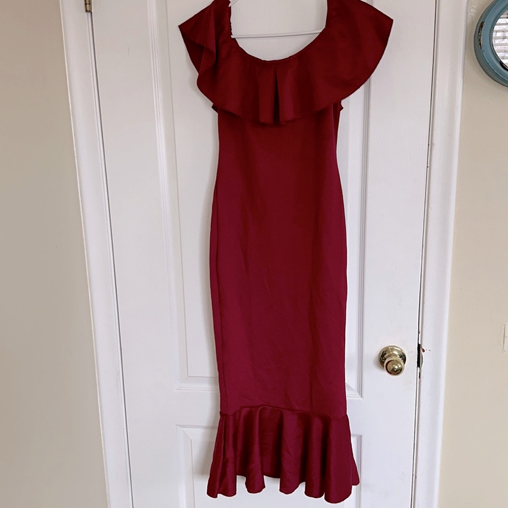 Shein red dress